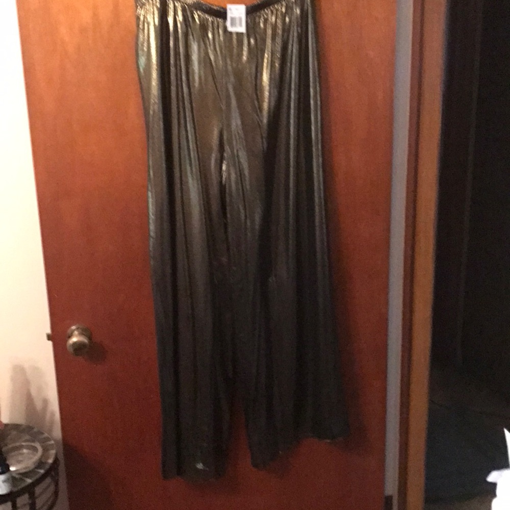 Gold Wide Leg Pants.